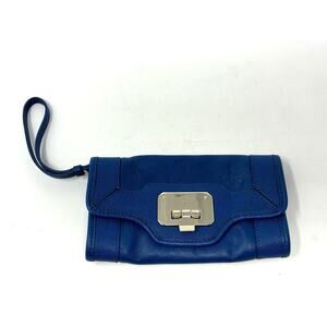 Cole Haan Wristlet Leather Blue Women's Size Small